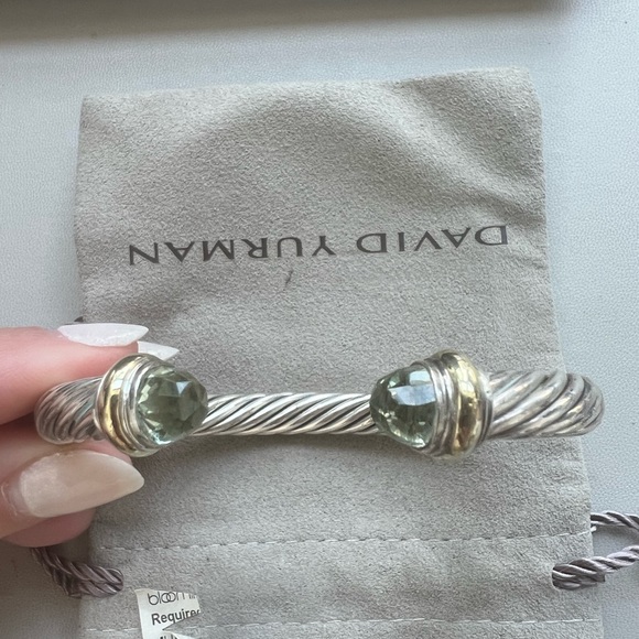 Cable Classics Bracelet in Sterling Silver with Prasiolite and 14K Yellow Gold - Picture 7 of 10